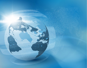 Earth globe vector background. EPS10.