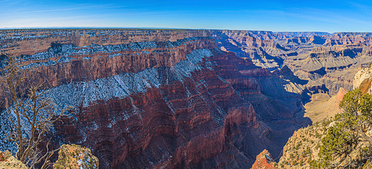 Panorama vom Grand Canyon South Rim im Winter
