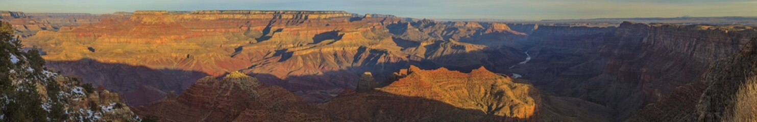 Panorama vom Grand Canyon Südseite im Winter