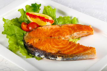 Roasted salmon