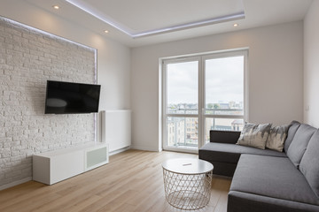 Living room with tv and sofa