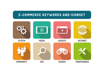 E-Commerce Flat Icon Set
