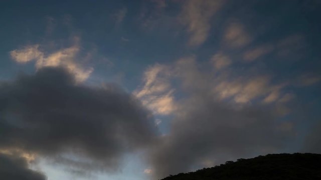 Timelapse of a beautifull clouds during sunset