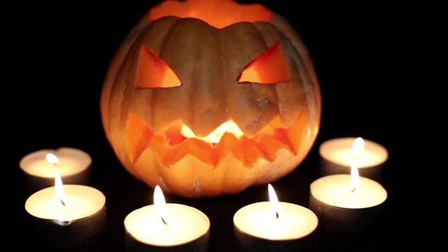 Pumpkin lantern. Halloween and All Saints Day. 