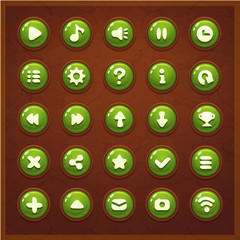 Game UI set buttons interface