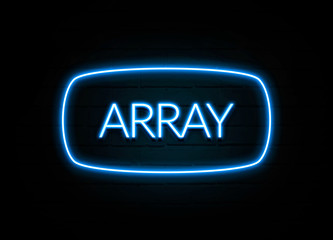 Array  - colorful Neon Sign on brickwall