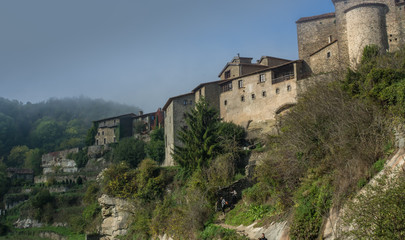 Fototapeta na wymiar mountain village called Rupit, located in Catalonia