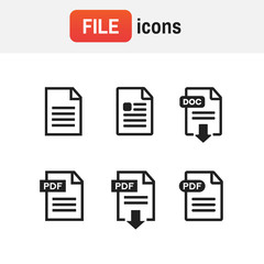 Icon pdf document. File download icon. Document text, symbol web format information
