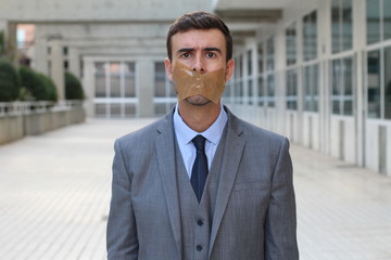 Censored businessman unable to express his opinion