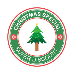 Christmas sale discount sticker