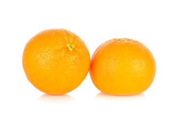 Orange on white background
