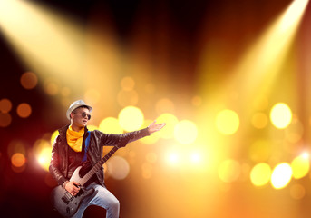 Obraz premium Rock star on stage