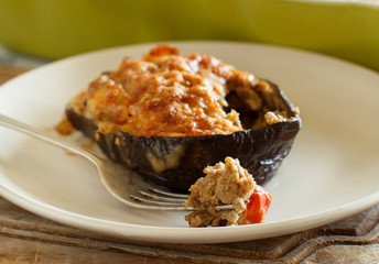 Stuffed eggplant from the oven