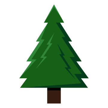 Vector Single Color Icon - Pine Tree
