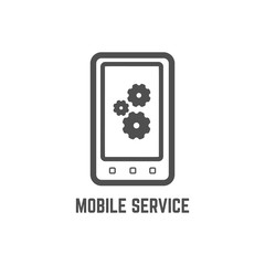 Mobile service sign. Simple icon design illustration