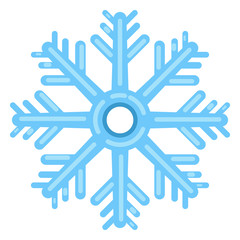 Vector Single Icon - Abstract Decoration Snowflake Symbol