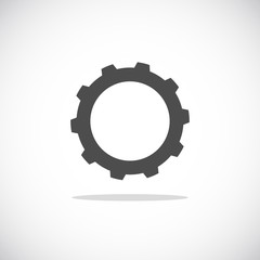 Mechanical cogweel illustration. Simple gear vector illustration