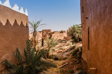 Traditional Arab mudbrick architecture, Riyadh Province, Saudi Arabia