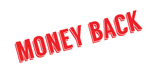 Money Back rubber stamp. Grunge design with dust scratches. Effects can be easily removed for a clean, crisp look. Color is easily changed.