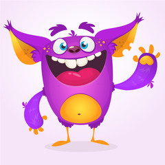 Cartoon cute zombie face showing tongue. Vector zombie monster square avatar