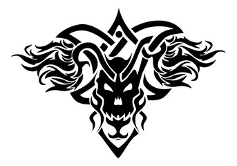 Fototapeta premium skull ornament tattoo