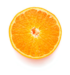 exotic vitamin orange fruit round on white isolated background