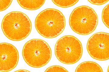 Fototapeta premium exotic vitamin orange fruit round on white isolated background
