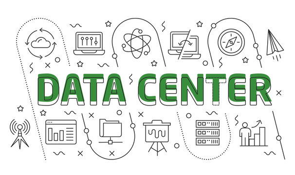 Linear Illustration Data Center