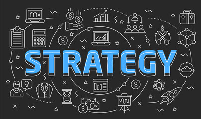 Linear illustration slide for the presentation strategy