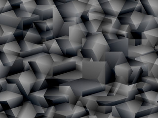 Isometric seamless pattern in the style of cubism