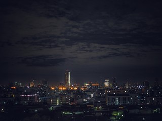 Obraz na płótnie Canvas Bangkok city night view