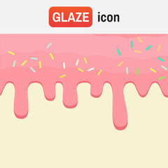 ice cream. Flowing Ice Cream, Seamless food background vector