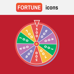 wheel lucky fortune. Lucky wheel, close up, vector illustration