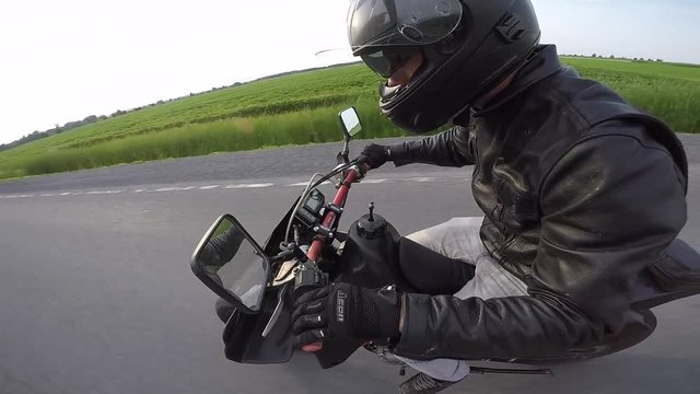 motorcycle rider devils horns pumped about riding swivel gopro unique
