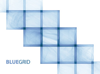 Blue grid on a white background