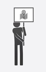 Isolated demonstrator with a map