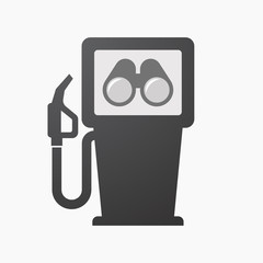Fototapeta premium Isolated fuel pump with a binoculars