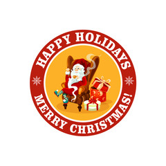 Merry Christmas icon for holiday vector greeting