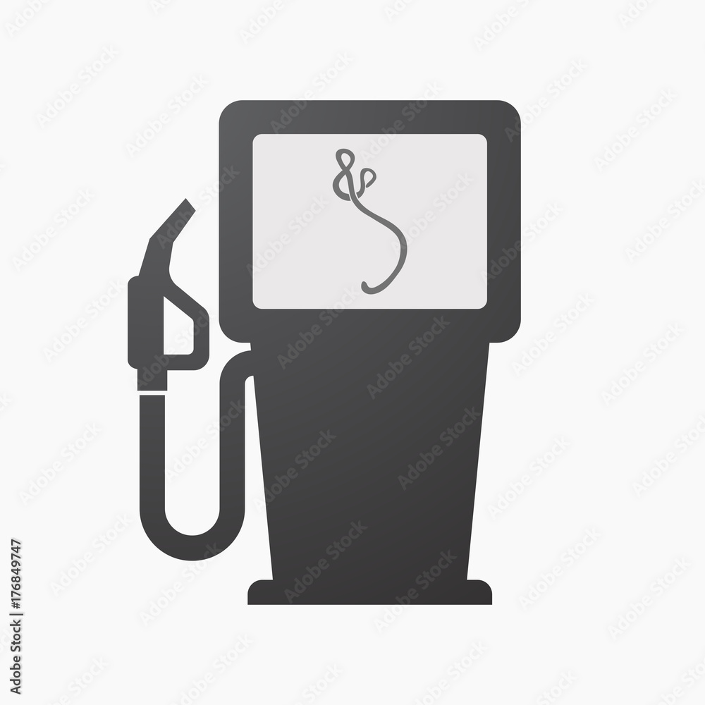 Wall mural isolated fuel pump with an ebola sign