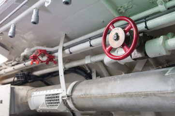 Interior of an old submarine