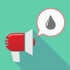 Long shadow  megaphone with a fuel drop