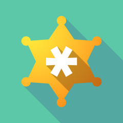 Long shadow sheriff star with an asterisk