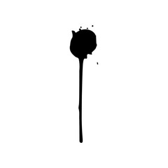 ink  blob or drop isolated on white background