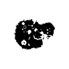 ink  blob or drop isolated on white background