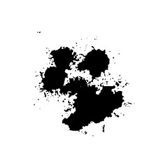 ink  blob or drop isolated on white background