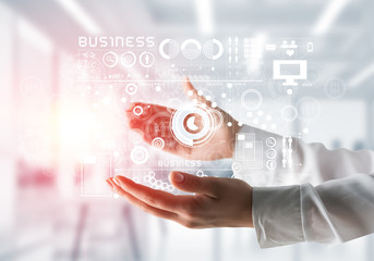 Modern technologies for successful business concept.