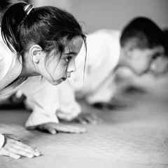 Abwaschbare Fototapete Kampfkunst Taekwondo-Kinder