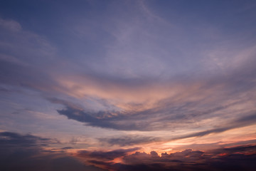 Sky and clouds / Sky and clouds at twilight.