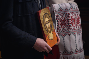sacrament wedding wedding couple in church