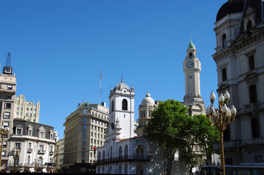 Buenos Aires vue de la Plaza de Mayo